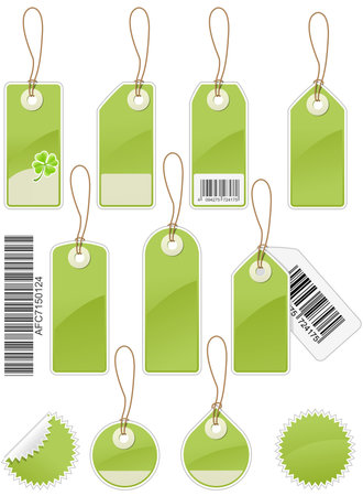 Set of Price tags in different shapes のイラスト素材