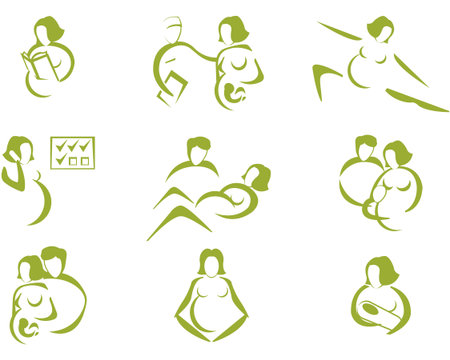 Prenatal and childbirth のイラスト素材