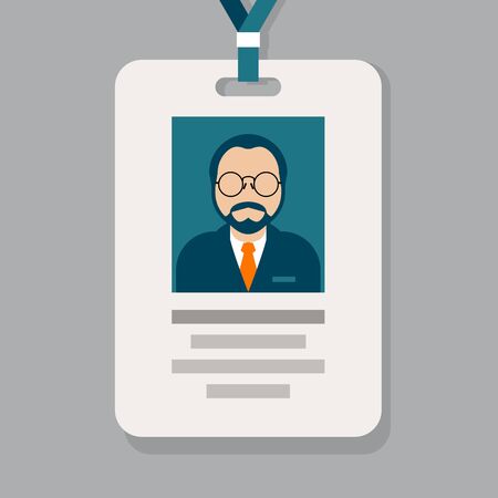 Service staff pass card - admission badgeのイラスト素材