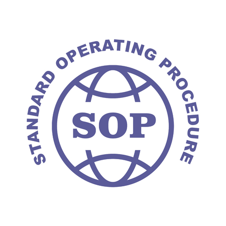 SOP stamp - Standard operating procedure emblemのイラスト素材