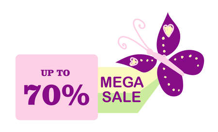 Spring discounts. Big sale. Mega discounts. Super Promotion. Interest. Sell-out. Set of stickers for...
