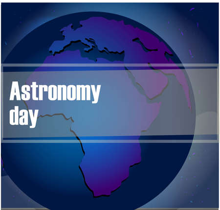 Asronomy Day. Planet in the night sky. Dark background with stars. Cosmos.のイラスト素材