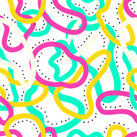 seamless pattern with brush strokes. Background for printing brochures, poster, parties, summer print, vintage textile design, cards. Bright colorsの写真素材