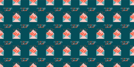 Seamless romantic pattern. Valentine's day background.