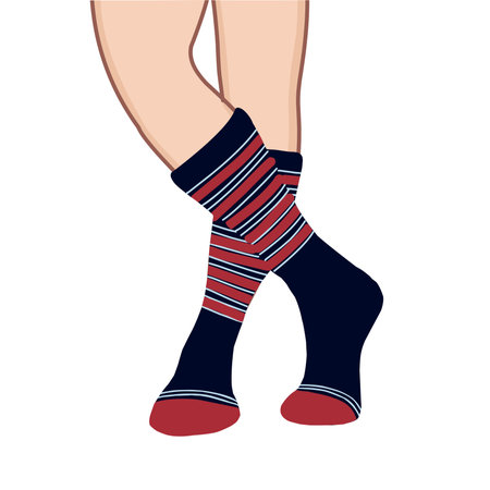 female legs in beautiful style on light background. Holiday decoration. Christmas decoration. Greeting card. Merry christmas. Decorative symbol. Elegant decoration.のイラスト素材