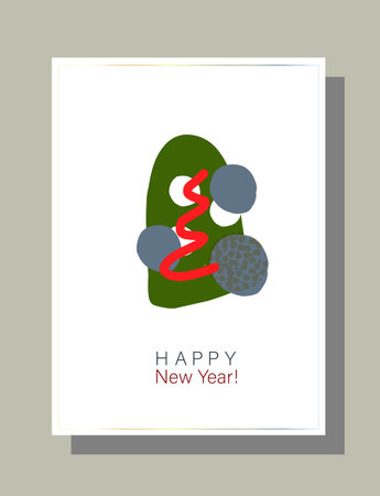 Abstract new year for marketing design. Festive gift card, banner, poster. Vector design art. White background. Abstract cover vector illustration. Christmas symbol. Decorative symbol.のイラスト素材