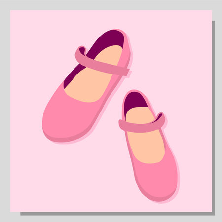Shoes isolated. Fashionable shoes illustration. Children sandalsのイラスト素材