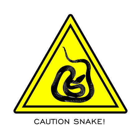 Warning signs of attention venomous snake.
