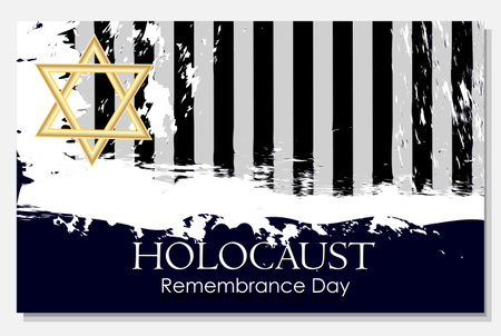 Template for Holocaust Remembrance Day. International Day of Remembrance for Victims. Holocaust Remembrance Day. vector illustration.のイラスト素材