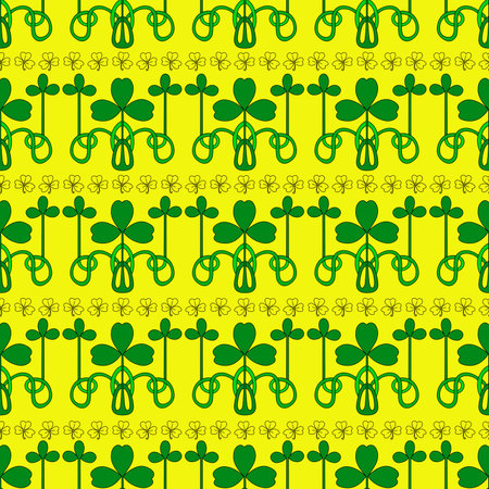 SAINT PATRICK'S DAY seamless pattern with cloverのイラスト素材
