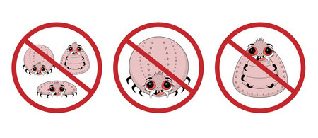 Tick warning sign. pest control. Ixodid ticks. CHARACTERS OF INSECT PESTS.