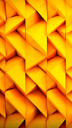 Abstract geometric pattern. Vertical yellow background for stories, yellow screen saver for your phone,AI generationの素材
