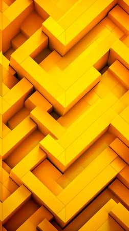 Abstract geometric pattern. Vertical yellow background for stories, yellow screen saver for your phone,AI generationの素材