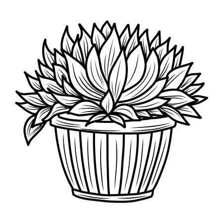 coloring page.Autumn foliage coloring book, black and white linear illustration.のイラスト素材