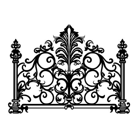 Design drawing of metal gatesのイラスト素材