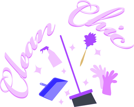 Glorious spring has sprung!  Kick off spring cleaning with this design on towels, laundry bags, aprons and more!のイラスト素材