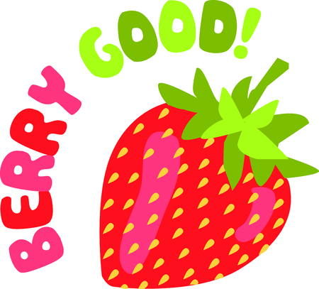 Strawberries Are Rich In Vitamins- Strawberries are a good source of vitamin C and have high fibre contentのイラスト素材