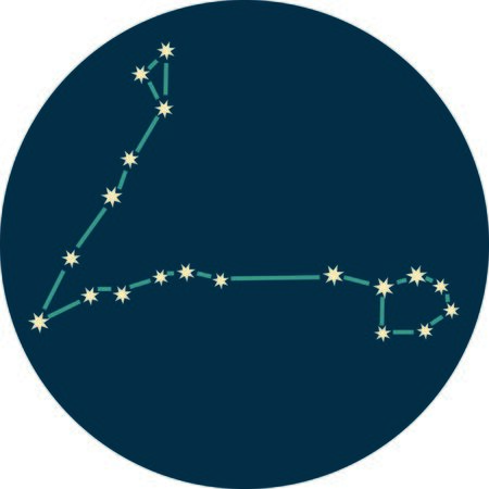 Add some personality to your next project with these zodiac constellation designs.のイラスト素材