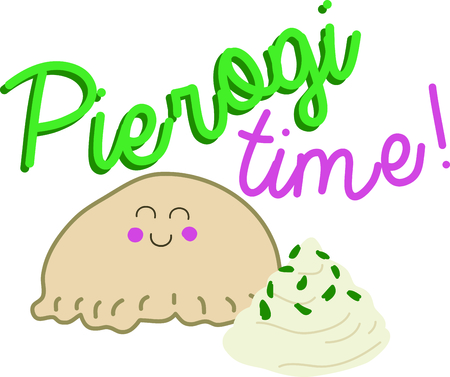 A favorite of anyone fond of Poland, use this pierogi for your friend.のイラスト素材
