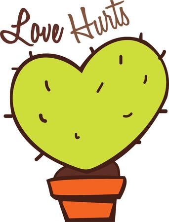 Make a love plant for your valentine.のイラスト素材