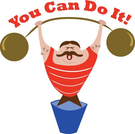 Take a weight lifter to the gym with you for inspiration.のイラスト素材