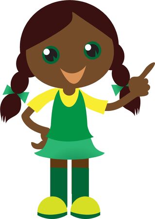 Make a friend for a little girl.のイラスト素材