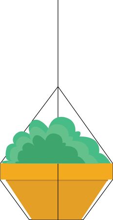 Decorate with a pretty hanging plant.のイラスト素材