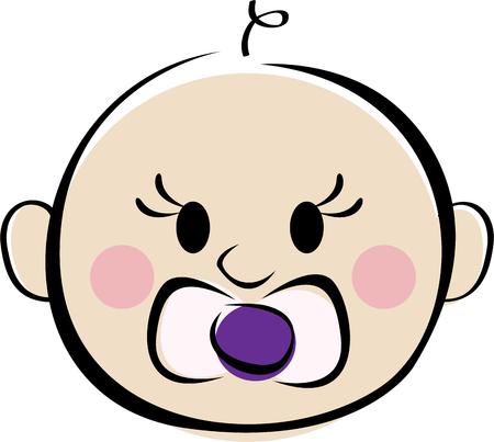 Make a cute baby bib for a shower gift.のイラスト素材