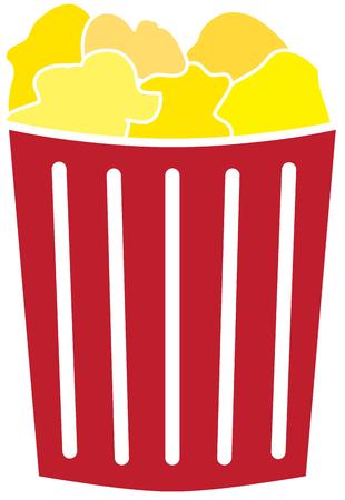 Movie night will be better with some delicious popcorn.のイラスト素材