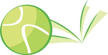 Tennis fans will love this bouncing ball.のイラスト素材