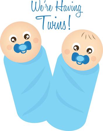 Make a great present for twins.のイラスト素材