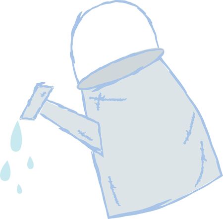 Make a fun garden project with a watering can.のイラスト素材