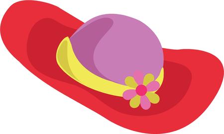 Display a red hat for a fun day out.のイラスト素材