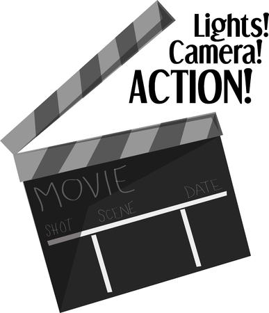 Movie night will be fun with this clapboard.のイラスト素材