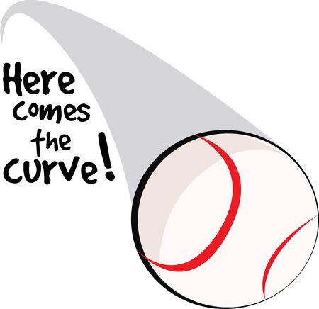 Baseball fans will love this flying baseball.のイラスト素材