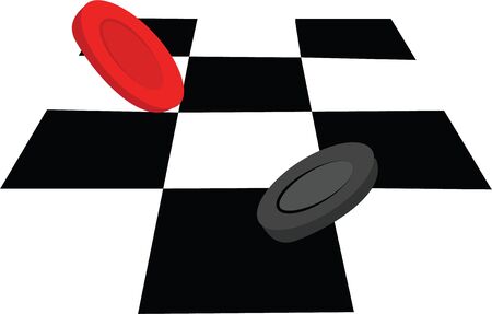 Game night will be more fun with a game of checkers.のイラスト素材