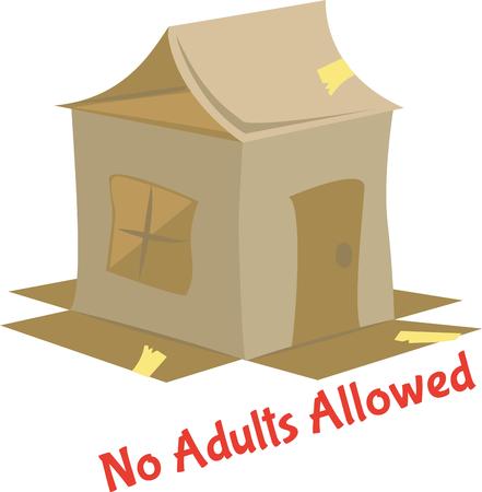 A fun playhouse will bring lots of fun to play time.のイラスト素材
