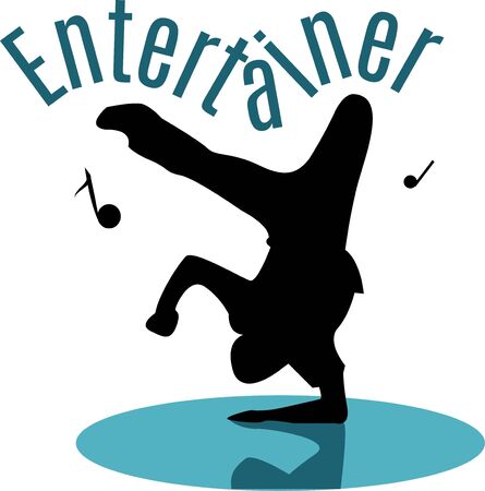 Have fun with a break dancer.のイラスト素材