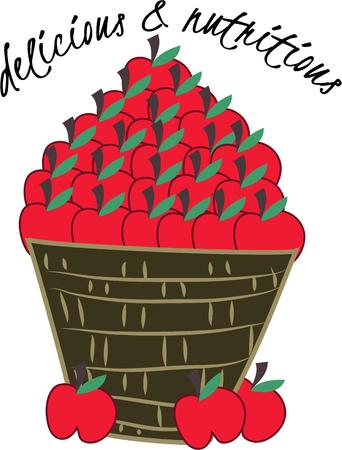 These apples will be a wonderful fall decoration.のイラスト素材