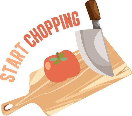 Accent a chef apron with a cooking design.のイラスト素材