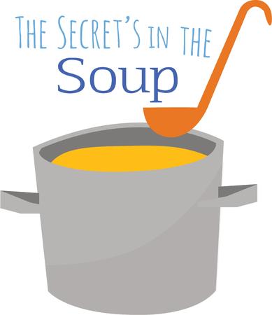 Delicious soup is perfect in your kitchen on a cold day.のイラスト素材