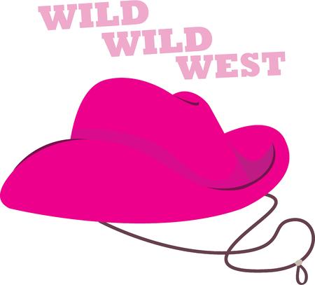A cowboy hat is the perfect dcor for a western shirt.のイラスト素材