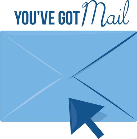 Click send to mail this letter.のイラスト素材