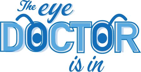 An eye doctor will like a t-shirt with logo.のイラスト素材