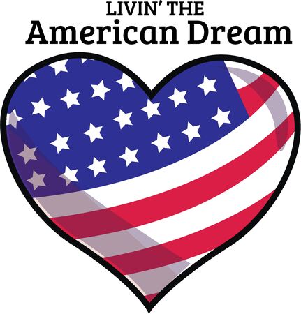 Show your patriotic heart with this heart shape flag design from Ann the Gran!のイラスト素材