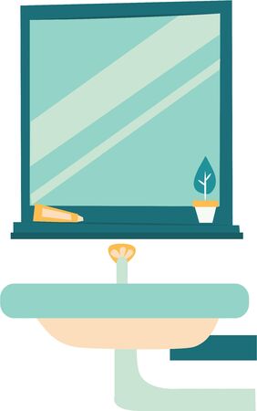 Decorate your home with a beautiful bathroom scene.のイラスト素材