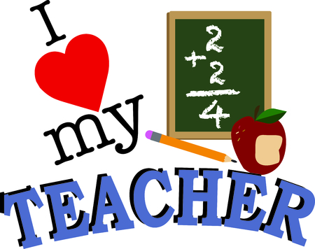 You entrust your childs education to their teacher each day.  This design is perfect for thanking them! They will love it! Perfect for a teacher or librarian.のイラスト素材