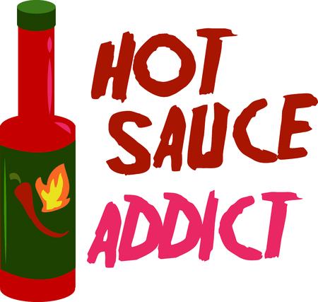 Spicy up your next project with this cajon hot pepper sauce.のイラスト素材