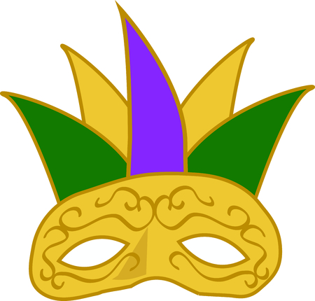 Use this Mardi Gras mask for a Fat Tuesday celebration.のイラスト素材