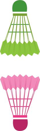 Fans of badminton will like these birdies.のイラスト素材